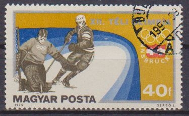 z vendido Hungria 1975 Scott 2394 Juegos Olimpicos Invierno Hockey sobre hielo usado Magyar Posta M-3089 Ungarn Hungary Hongrie Ungheria Hongarije 